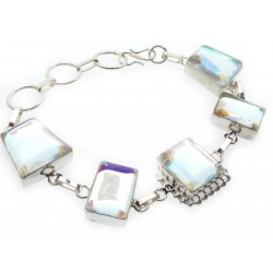 Angel Aura Quartz Indian Silver Bracelet 01